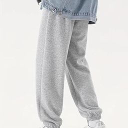 Imsa Moda Men Loose Fit High-Rise Joggers Trousers-image-58