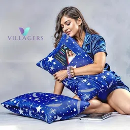 VILLAGERS Unisex Blue Pillows-picture-35