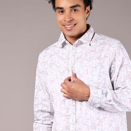 V-Mart Floral Printed Spread Collar Cotton Casual Shirt-image-31