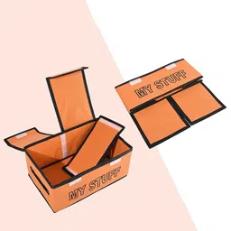 Kuber Industries Orange Set of 2 Regular Multi-Utility Organisers image 3