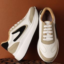 The Roadster Lifestyle Co Women Stylish Colorblocked Casual Lace Ups Sneakers-13