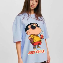 RAYACLOSET Graphic Printed Round Neck Drop Shoulder Cotton Oversized T-shirt-image-92