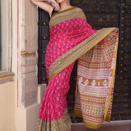 Pinkcity Trade World Red Pure Cotton Ikat Sarees-picture-9
