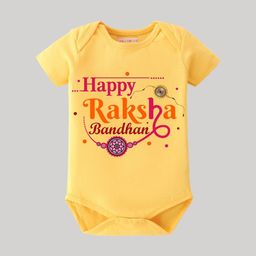 BLUSHES Infants Raksha Bandhan Printed Pure Cotton Bodysuit-36