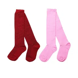 NESKA MODA Pink Knee Length Socks-image-24