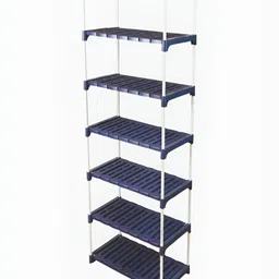 NOVATIC White & Blue Multi-Purpose Free Standing Book Shelf-31