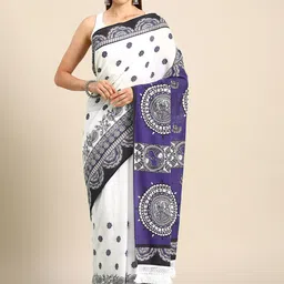 BUTA BUTI Ethnic Motifs Pure Cotton Saree-image-24