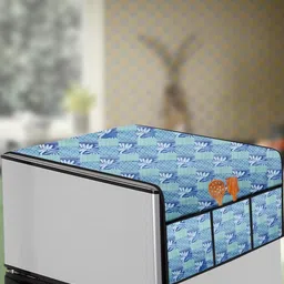 The Furnishing Tree Blue Plastic Refrigerator Cover-image-85