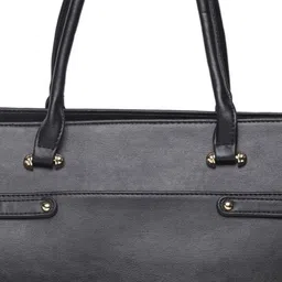 ALL ABOUT HER PU Oversized Structured Tote Bag with Fringed image 3
