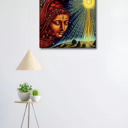 OLIVE TREE Black & Gold-Toned 1 Piece Canvas Religious Wall Paintings-image-33