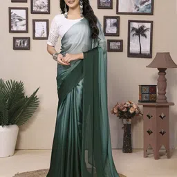 DIVASTRI Ombre Satin Ready to Wear Saree-image-51