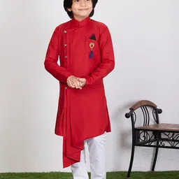 NOYYAL Boys Regular Pure Cotton Kurta with Churidar-49