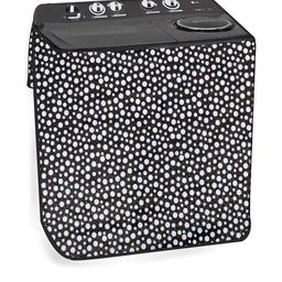 The Furnishing Tree Washing Machine Cover Polka dot Pattern Black Compatible for Whirlpool 7.5 Kg S-image-51