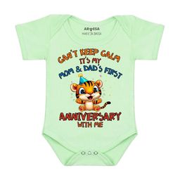Arvesa Mom & Dad Anniversary With Me Printed Bodusuit-image-72