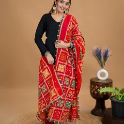 HELLA FASHIONS Embroidered Dupatta-picture-17