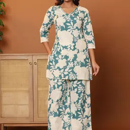 CHETI Printed Pure Cotton Tunic with Palazzos-picture-16