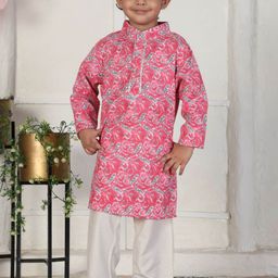 Cutiekins Boys Paisley Printed Kurta with Pyjama-picture-3
