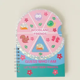 Accessorize Pink & Blue Self Design Woodland Stickers and Notebook Stationery-25