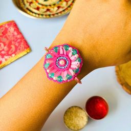 Sangria Beaded Thread Wraparound Rakhi-image-61