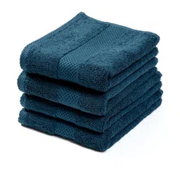 Earthy Fables Navy Blue 4 Pieces 600 GSM Cotton Hand Towels-image-33