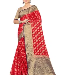 shree krishna fashion Woven Design Zari Art Silk Banarasi Saree-image-50