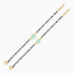 SWASHAA Dino Charm Kids Set Of 2 18KGold-Plated Charm Nazariya Bracelets-image-29