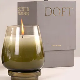 DOFT CANDLES Olive Green Scented Lid Jar Candle-41