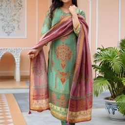 Aaghnya Women Viscose Rayon Printed Kurta Sets-image-93
