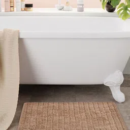 Bichauna Bali Beige & White Anti-Skid & Non-Slip Rectangular 1300-GSM Bath Rug-picture-18