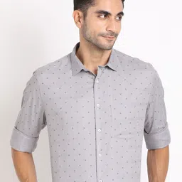 Turtle Men Standard Spread Collar Micro Ditsy Printed Cotton Formal Shirt-image-72
