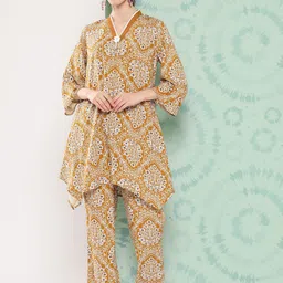 Nayam By Lakshita Floral Printed Tunic With Trousers-picture-1