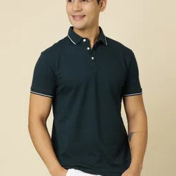 Provogue Men Dri-FIT Solid Polo Collar T-shirt-image-72