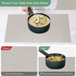 LooMantha Set Of 6 Textured Waterproof Table Placemats image 4