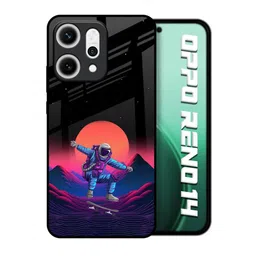 QRIOH Retro Astronaut Glass Printed Oppo Reno14 5G Silicone Back Case-picture-27