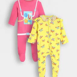 Somersault Girls Pack of 2 Printed Sleepsuit-image-34