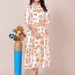 VenderVilla Print A-Line Midi Dress-image-49