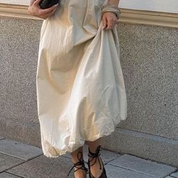 LULU & SKY Women Midi Flared Bubble Skirt-picture-35