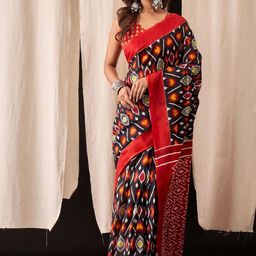 Anouk Pure Cotton Ikat Saree-image-93