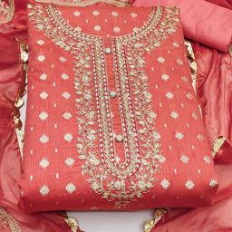 SAINOOR Woven Design Semi-Stitched Dress Material-image-81