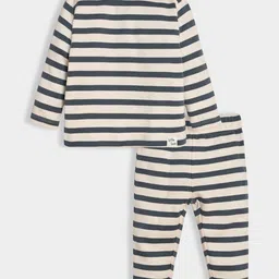 MiArcus Kids Striped Pure Cotton T-shirt With Pyjamas-image-61