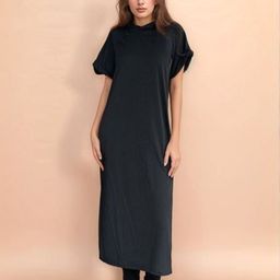 Outzidr Straight Black Dress-picture-16