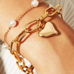 GOLDIWALA Women Pearls Gold-Plated Bangle-Style Bracelet-image-21