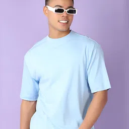 V-Mart Men Solid Round Neck Cotton Relaxed Fit T-shirt-image-97