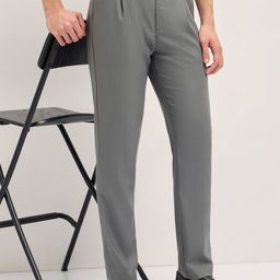 THE BEAR HOUSE Men Woven Textured Regular Fit Formal Trouser-image-58