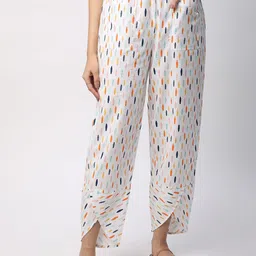 Mystere Paris Cotton Printed Mid- Rise Trousers-image-50