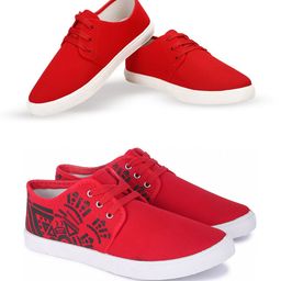 Spotwalk Men Set Of 2 Mid-Top Lace-Ups Running Shoes-image-99