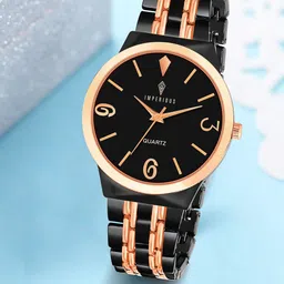 Imperious- The Royal Way Women Embellished Dial & Stainless Steel Bracelet Style Straps Analogue Chronograph Watch-image-70