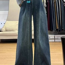 StyleCast Women Wide Leg High-Rise Dark Jeans-image-90