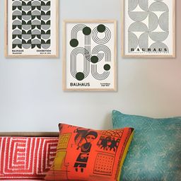 Kotart Brown & Green 3 Pieces Wooden Modern Painting Wall Arts-picture-31