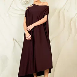 Shally Bhasin by Athena Embroidered One Shoulder Kaftan Maxi Dress-picture-41